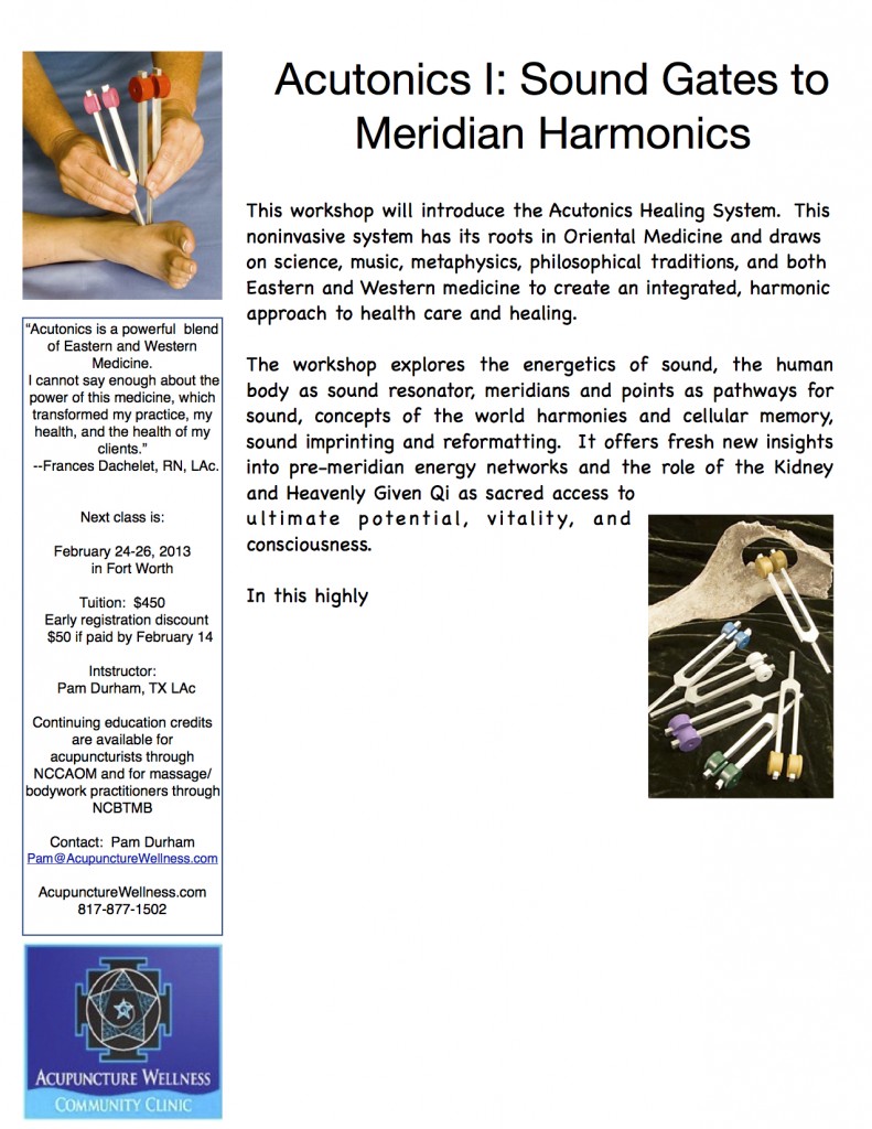 Acutonics I flyer